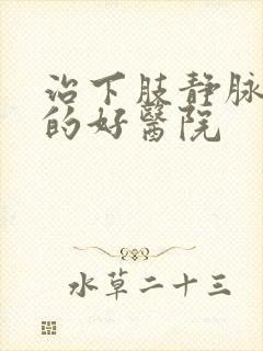 治下肢静脉血栓的好医院