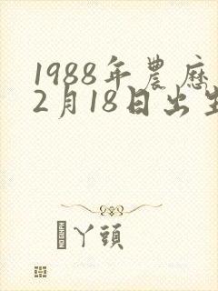 1988年农历2月18日出生的人命运