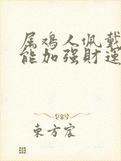 属鸡人佩戴什么能加强财运贵人运