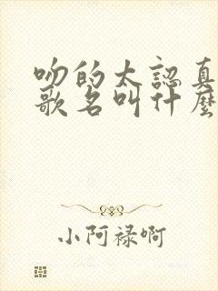 吻的太认真粤语歌名叫什么