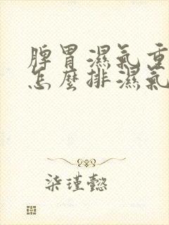 脾胃湿气重的人怎么排湿气封面