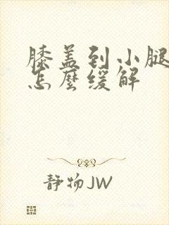 膝盖到小腿酸痛怎么缓解