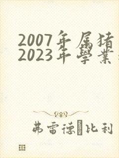 2007年属猪2023年学业运女