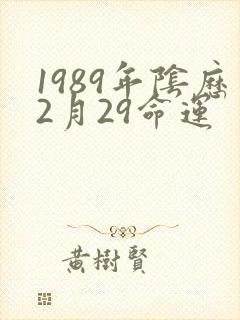 1989年阴历2月29命运封面