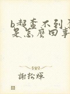 b超查不到孕囊是怎么回事