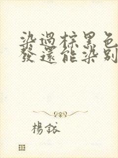 染过棕黑色的头发还能染别的颜色吗