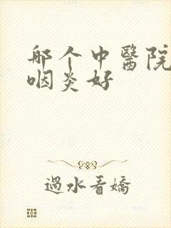 哪个中医院治疗咽炎好