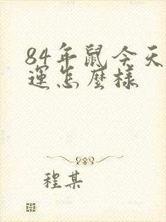 84年鼠今天财运怎么样