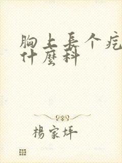 胸上长个疙瘩挂什么科