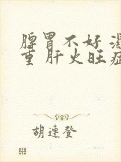 脾胃不好 湿气重 肝火旺症状