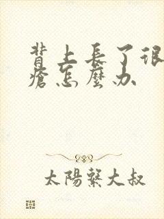 背上长了很多痤疮怎么办