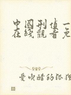 中国刑侦一号案在线观看免费完整版