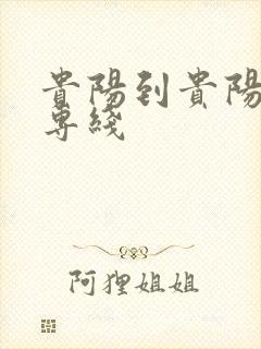 贵阳到贵阳物流专线