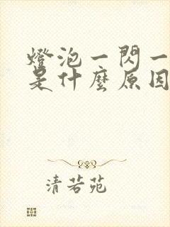 灯泡一闪一闪的是什么原因封面