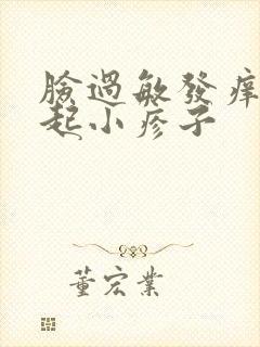 脸过敏发痒泛红起小疹子