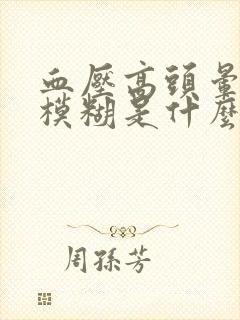 血压高头晕视力模糊是什么原因