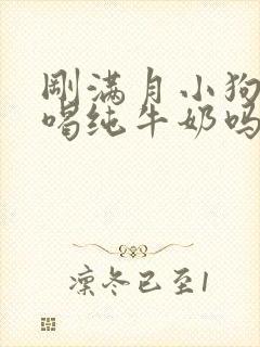 刚满月小狗可以喝纯牛奶吗