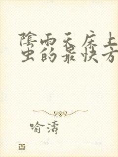 阴雨天床上除螨虫的最快方法封面