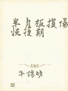 半月板损伤治疗恢复期