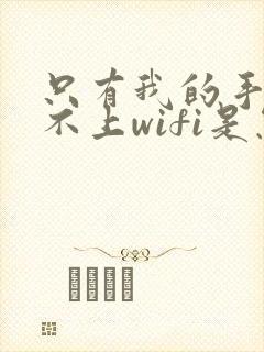 只有我的手机连不上wifi是怎么回事封面