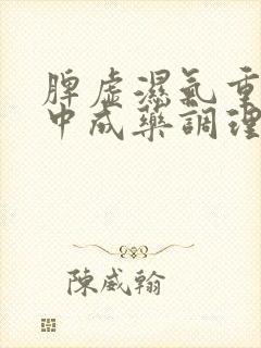 脾虚湿气重吃啥中成药调理