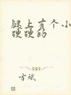 腿上有个小疙瘩硬硬的