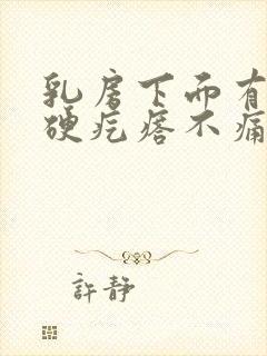 乳房下面有个小硬疙瘩不痛不痒