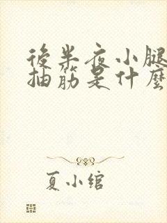 后半夜小腿肚子抽筋是什么原因