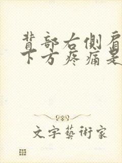 背部右侧肩胛骨下方疼痛是怎么回事封面