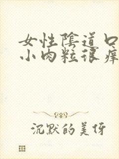 女性阴道口长了小肉粒很痒封面