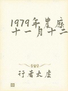 1979年农历十一月十二日出生是什么命封面