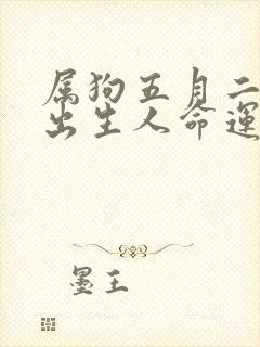 属狗五月二十九出生人命运