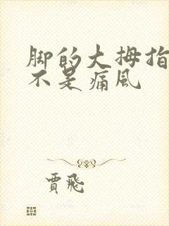 脚的大拇指痛是不是痛风