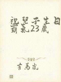 祝儿子生日短句霸气23岁