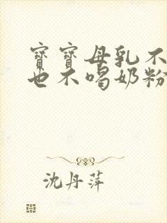 宝宝母乳不够吃也不喝奶粉怎么办