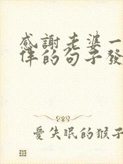 感谢老婆一路陪伴的句子发朋友圈