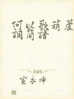 何以歌葫芦丝c调简谱