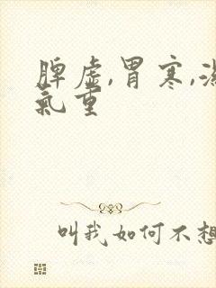 脾虚,胃寒,湿气重