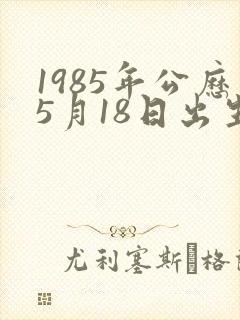 1985年公历5月18日出生人的命运封面