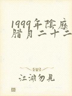 1999年阴历腊月二十二出生的命好吗封面