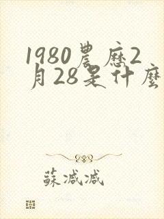 1980农历2月28是什么命