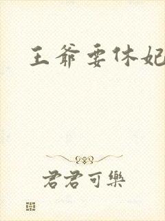 王爷要休妃封面