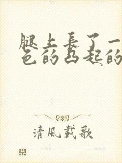 腿上长了一颗黑色的凸起的痣