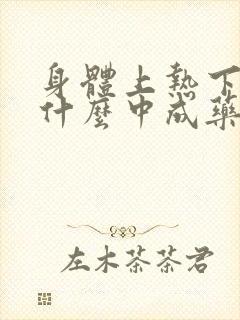 身体上热下寒吃什么中成药