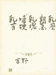 乳哺乳期乳房里有硬块怎么办