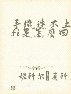 手机连不上wifi是怎么回事啊封面