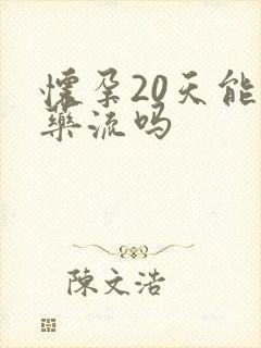 怀孕20天能用药流吗