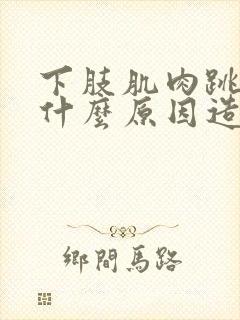 下肢肌肉跳动是什么原因造成的