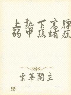 上热下寒脾胃虚弱中焦堵症状