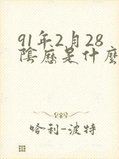 91年2月28阴历是什么命